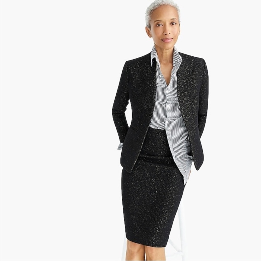 J.Crew Going Out Blazer In Tinsel Tweed sz2